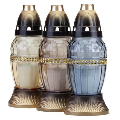 Znicz ombre małe znicze klasyczne z cyrkonią dekoracyjne lampiony