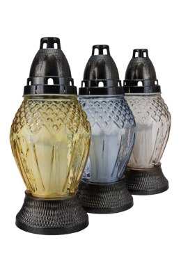 Znicz ombre małe znicze szyszka kolorowe szkło